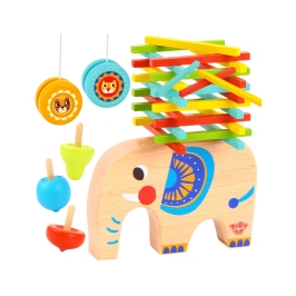 TOOKY TOY Zestaw Gier Zręcznościowych Bierki Bączek JoJo Słonik 46 el.