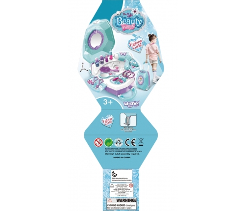 WOOPIE Toaletka dla Dziewczynki 2w1 Salon Piękności w Walizce