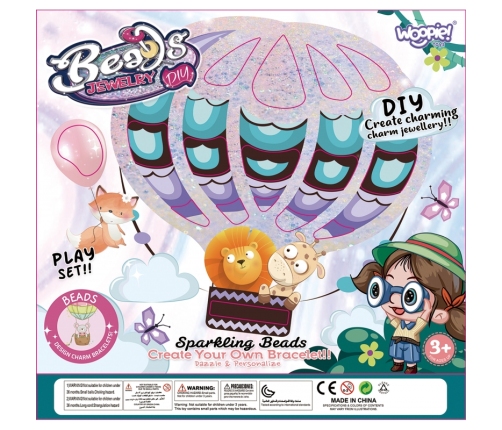 WOOPIE ART&FUN Zestaw do Robienia Biżuterii Bransoletek Wisiorków Pierścionków Nawlekanka