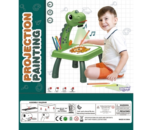 WOOPIE Drawing Board Dinosaur Projector + Markers