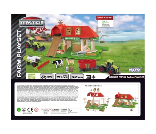 WOOPIE Zestaw Farma Zagroda Traktory + Figurki 42 el.