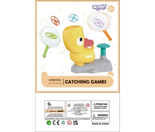 WOOPIE Gra Zręcznościowa Złap Frisbee Wyrzutnia Dysków