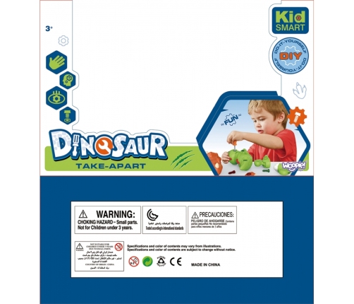 WOOPIE Dinozaur Do Skręcania Zestaw Konstrukcyjny + Śruborkęt