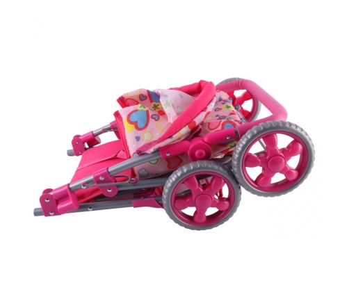 WOOPIE ROYAL Spacerówka Wózek dla Lalek Serca Kolorowe