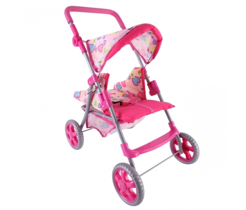 WOOPIE ROYAL Spacerówka Wózek dla Lalek Serca Kolorowe