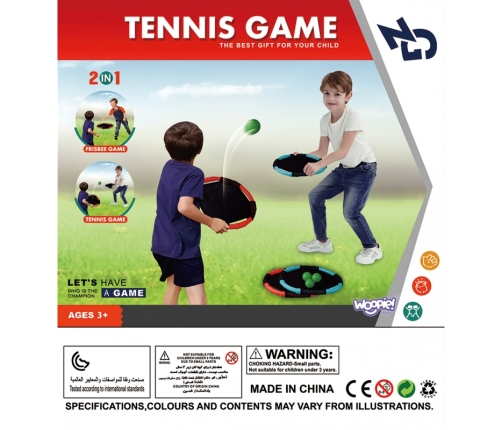 WOOPIE Gra Zręcznościowa 2w1 Tennis Frisbee