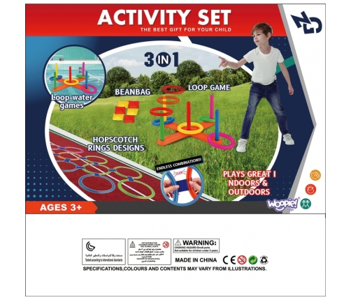 WOOPIE Zestaw 3w1 Serso Gra w Klasy Cornhole Rzut do Celu Woreczkami