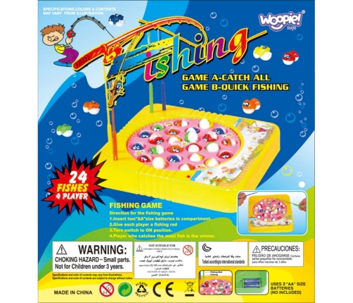 WOOPIE Łowienie Ryb Wędkowanie Gra Zręcznościowa 4 os.