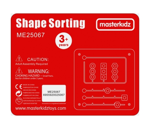 MASTERKIDZ Układanka Sortowanie Diamentów - Tablica Ścienna Edukacyjna Montessori