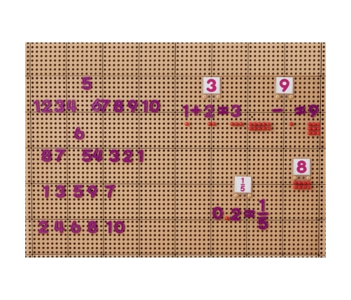 MASTERKIDZ Zestaw Cyferek i Znaków do Nauki Liczenia i Matematyki do Paneli Ściennych STEM 82 el.