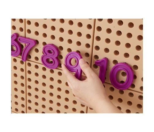 MASTERKIDZ Zestaw Cyferek i Znaków do Nauki Liczenia i Matematyki do Paneli Ściennych STEM 82 el.