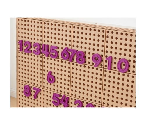 MASTERKIDZ Zestaw Cyferek i Znaków do Nauki Liczenia i Matematyki do Paneli Ściennych STEM 82 el.