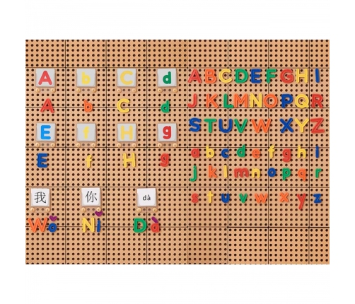 MASTERKIDZ Alfabet Zestaw Liter (Dużych i Małych) do Paneli Ściennych STEM 122 el.