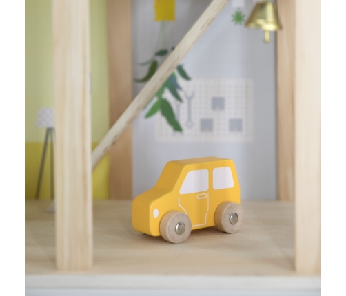 VIGA Zestaw Drewniany Domek dla Lalek z Laleczkami i Akcesoriami