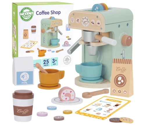 WOOPIE GREEN Drewniany Ekspres do Kawy 25 el Cukiernia Barista