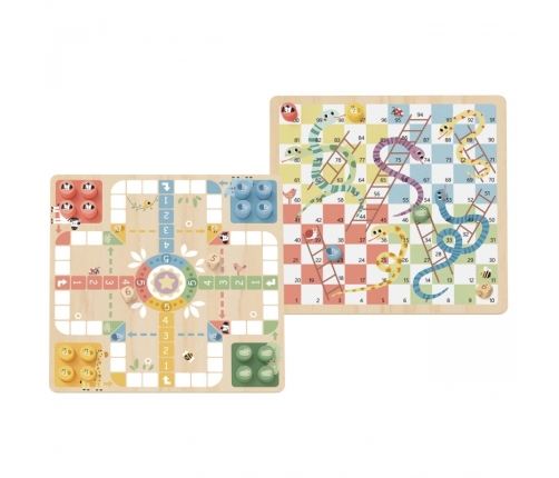 WOOPIE GREEN Gry Planszowe Logiczne 2w1 Ludo Chińczyk + Uwolnij Zwierzątka