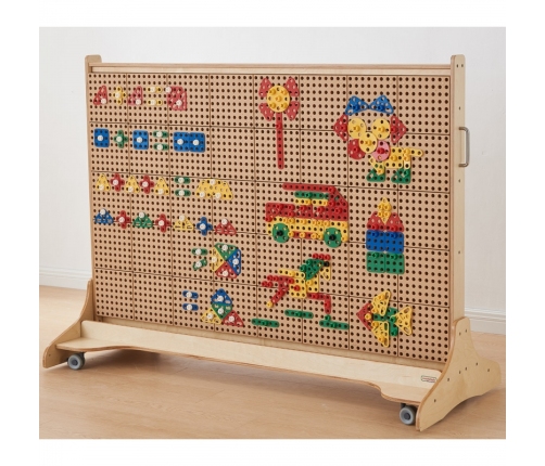 MASTERKIDZ Zestaw Geometrycznych Kształtów Klocków do Paneli Ściennych STEM 260 el.