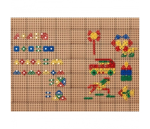 MASTERKIDZ Zestaw Geometrycznych Kształtów Klocków do Paneli Ściennych STEM 260 el.