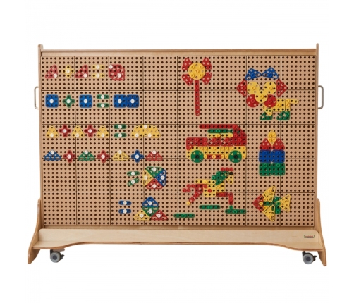 MASTERKIDZ Zestaw Geometrycznych Kształtów Klocków do Paneli Ściennych STEM 260 el.