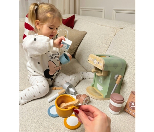 WOOPIE GREEN Drewniany Ekspres do Kawy 25 el Cukiernia Barista