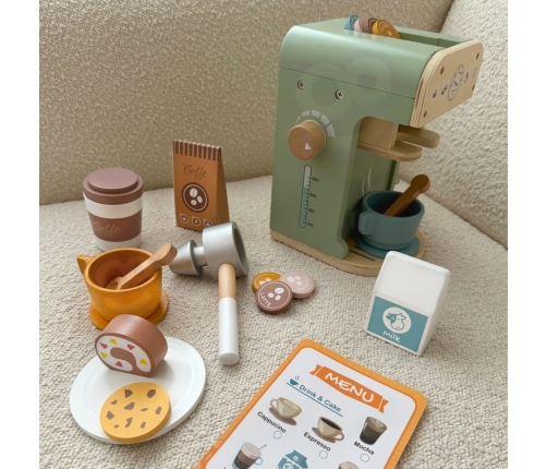 WOOPIE GREEN Drewniany Ekspres do Kawy 25 el Cukiernia Barista