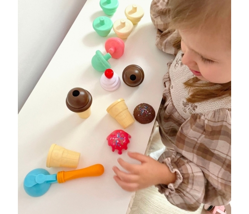 WOOPIE Zestaw do Robienia Lodów Układanka Lodziarnia 15 el.