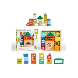 CLASSIC WORLD Drewniane Klocki Sensoryczne 7 Funkcji Układanka Multifunkcyjna Kształty Dźwięk MONTESSORI 14 el. CLASSIC WORLD Drewniane Klocki Sensoryczne 7 Funkcji Układanka Multifunkcyjna Kształty Dźwięk MONTESSORI 14 el.