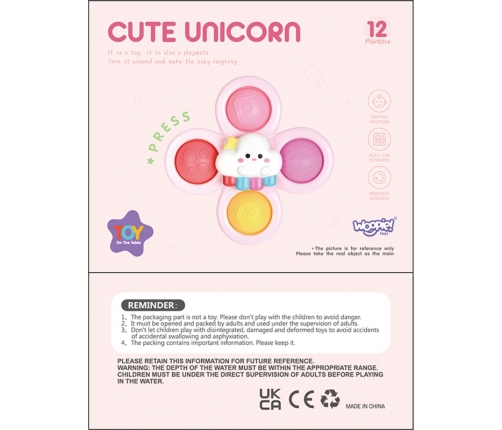 WOOPIE BABY Kosmiczny Spinner Pop-it  Zabawka Sensoryczna  Wymienne 3 szt Różowy.