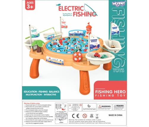 WOOPIE Interaktywny Stolik Gra Łowienia Rybek Na Magnes  Piracki