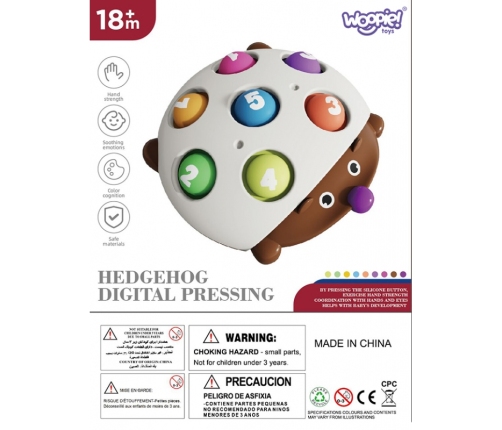 WOOPIE Jeżyk Pop-it Cyferki Fidget Toys