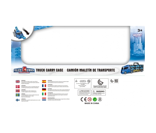 WOOPIE Zestaw Cieżarówka Transporter 3w1 Niebieski Policja