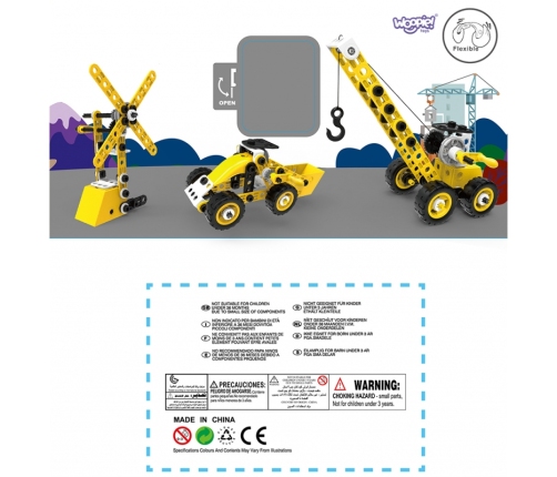 WOOPIE Pojazdy Zestaw Konstrukcyjny 8w1 Klocki STEAM