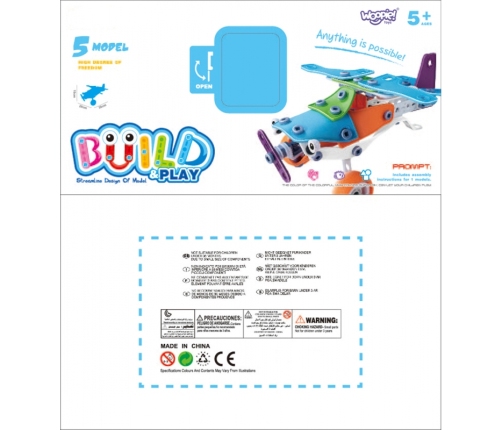 WOOPIE Zestaw Pojazdów Klocki Konstrukcyjne 5w1 STEM