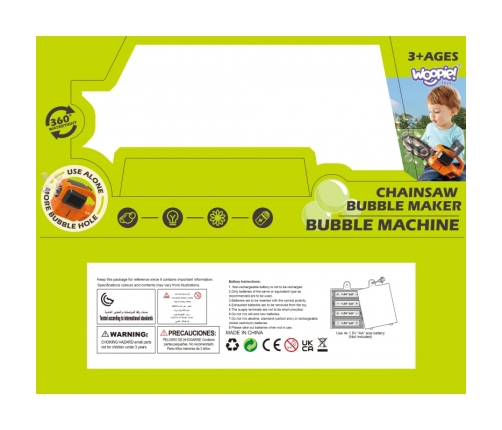WOOPIE Пистолет для мыльных пузырей в виде цепной пилы