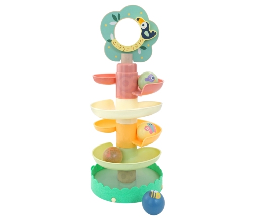 WOOPIE GREEN Drewniany Kulodrom Tor Kulkowy 6EL Sensoryczne Edukacyjny