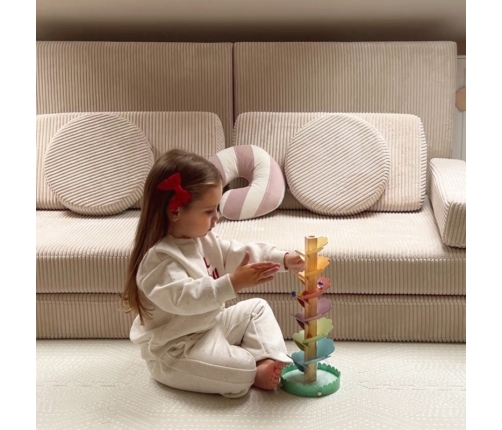 WOOPIE GREEN Drewniany Kulodrom Muzyczne Drzewko Tęczowe Montessori FSC