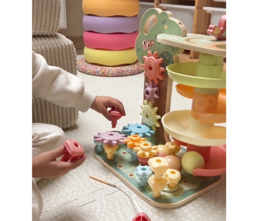 WOOPIE GREEN Drzewko Aktywności Kulodrom Montessori 4w1 FSC