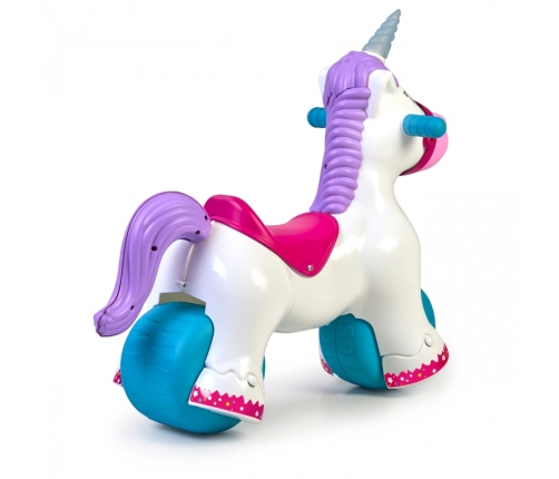 FEBER Interaktywny Bujany Jednorożec 2w1 – Jeździk Biegowy
