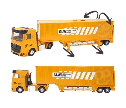 WOOPIE Samochód Ciężarowy 6w1 Zestaw Budowy Dźwig Resoraki Akcesoria