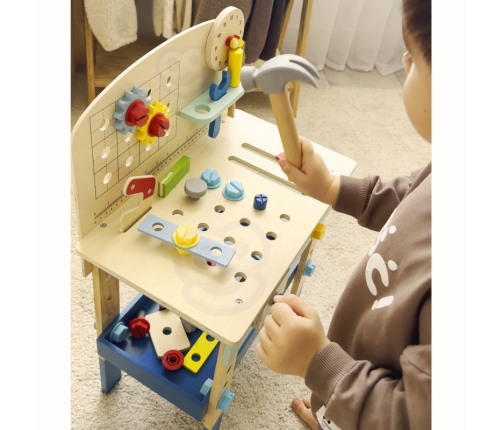 TOOKY TOY Drewniany Stół Do Majsterkowania Warsztat