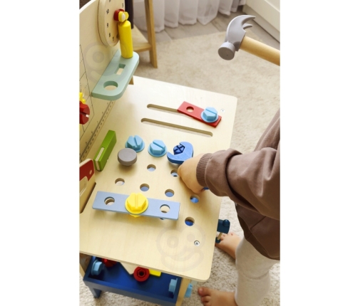 TOOKY TOY Drewniany Stół Do Majsterkowania Warsztat