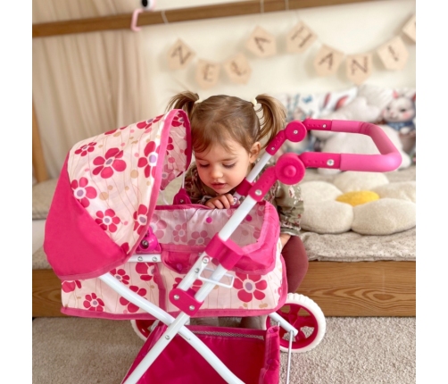 WOOPIE ROYAL Wózek dla Lalek Głęboki Regulowana Rączka