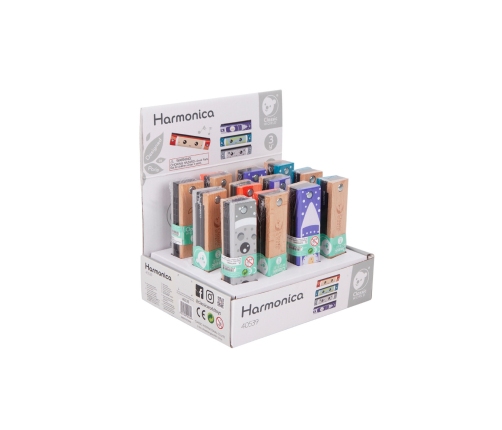 CLASSIC WORLD Drewniana Harmonijka Ustna dla Dzieci 1 szt.