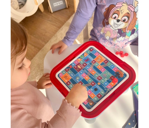 WOOPIE Stolik Gier Planszowych Logicznych 65 el. Zestaw 10w1