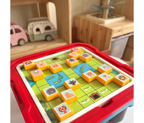 WOOPIE Stolik Gier Planszowych Logicznych 65 el. Zestaw 10w1