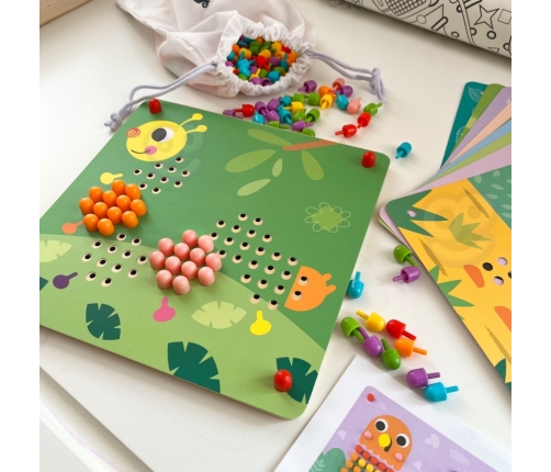 TOOKY TOY Układanka z Pinezkami Kołki Wpinaczka