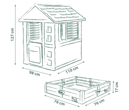 Smoby Life Domek ogrodowy z piaskownicą