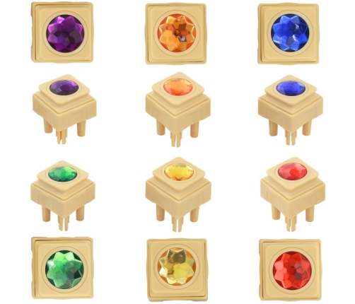 MASTERKIDZ Akrylowe Kolorowe Diamenciki Do Tablicy Naukowej STEM 72 Sztuki