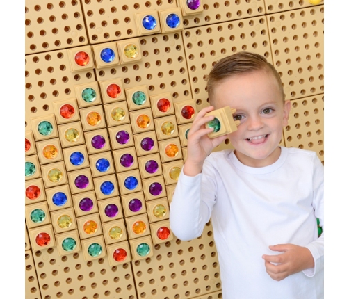 MASTERKIDZ Akrylowe Kolorowe Diamenciki Do Tablicy Naukowej STEM 72 Sztuki