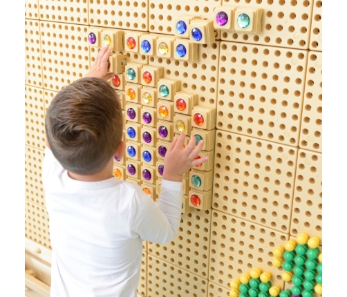 MASTERKIDZ Akrylowe Kolorowe Diamenciki Do Tablicy Naukowej STEM 72 Sztuki